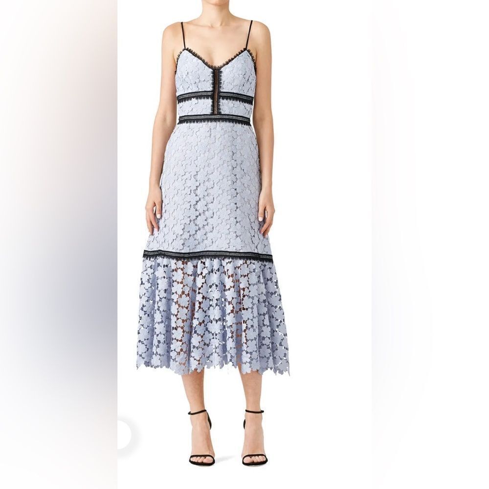Jill Stuart Blue Lace Elle Dress Size 6